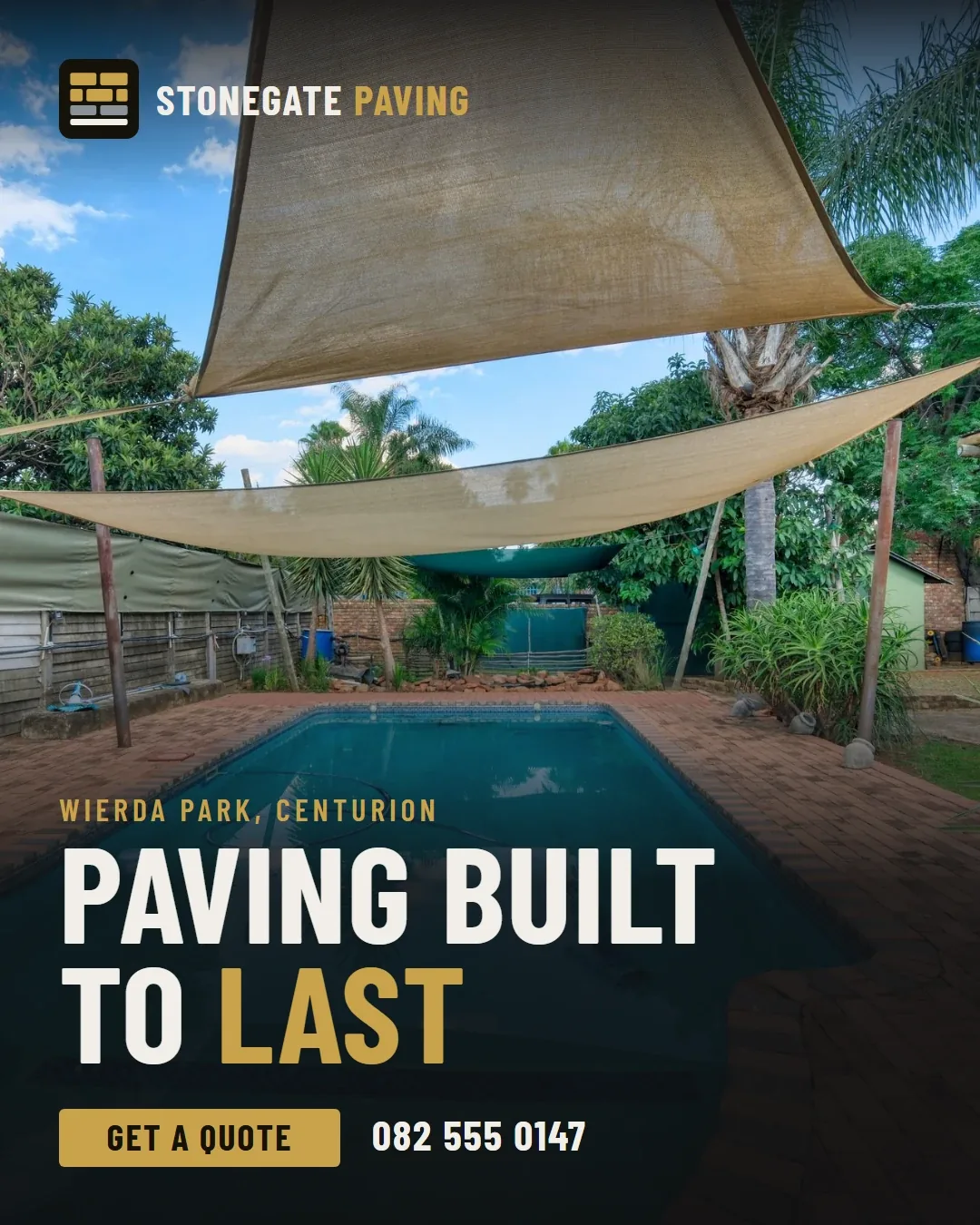 Stonegate Paving social post: Paving built to last, get a quote